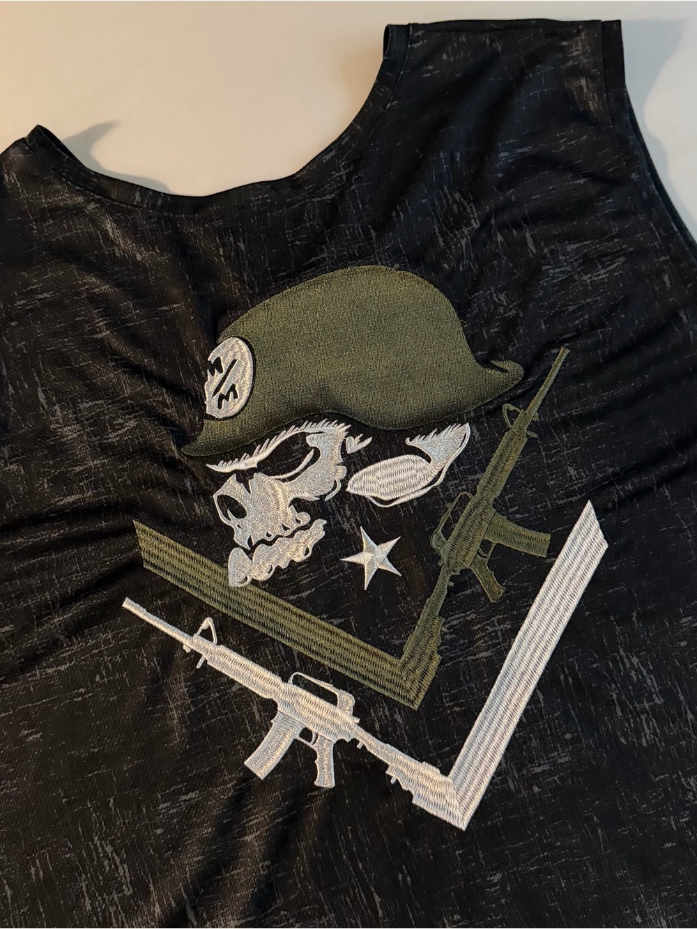 Metal Mulisha Tank Top Mens 2XL Army Skull Helmet Military Veteran Commando